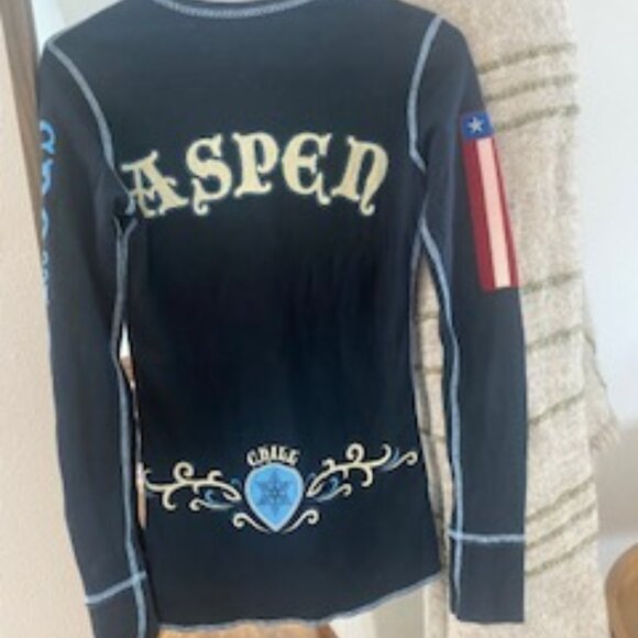 ALP N ROCK WOMEN'S CREW SHIRT SIZE SMALL NAVY BLUE - Picture 2 of 8